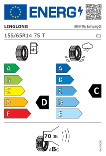 155/65/14 75T LINGLONG TIRE GREEN-MaxEco Touring