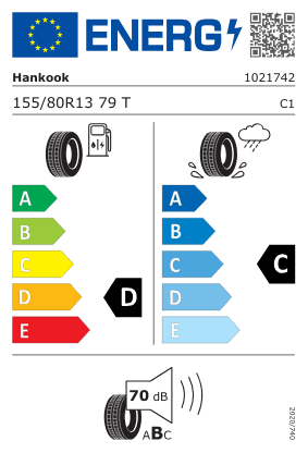 155/80/13 79T HANKOOK Kinergy Eco2