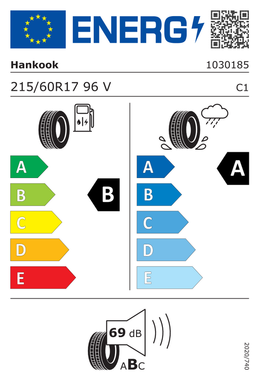 215/60/17 96V HANKOOK PRIME 4