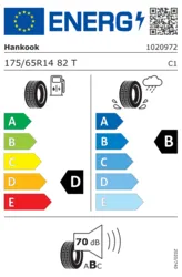 175/65/14 HANKOOK 82T KINERGY ECO 2
